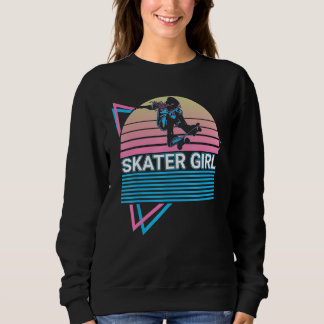 Skateboarding Skating Skater Retro Skater Girl スウェットシャツ
