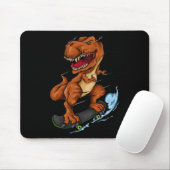 Skateboarding T-rex - Cute Trex Dinosaur Skateboar マウスパッド (マウス)
