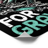 Skateboarding Too Cool For Gravity Cool Skater  ポスター (角)