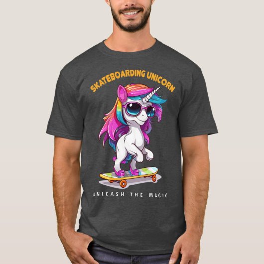 SKATEBOARDING UNICORN Tシャツ (正面)