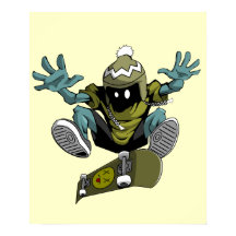 Skaterキックフリップポスター