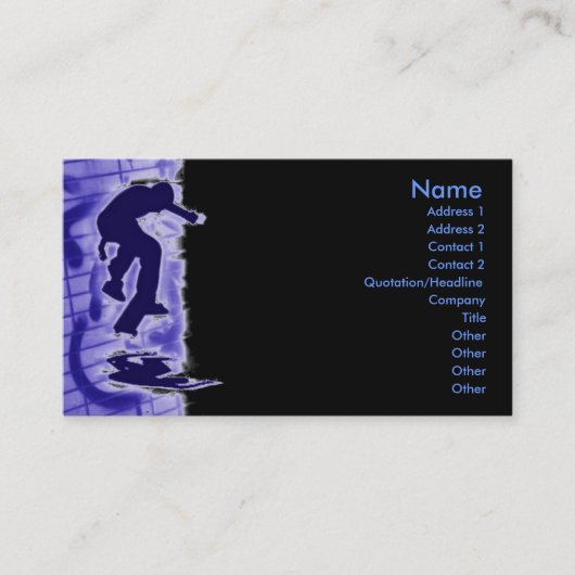 Skaterプロファイルカード 名刺 (正面)