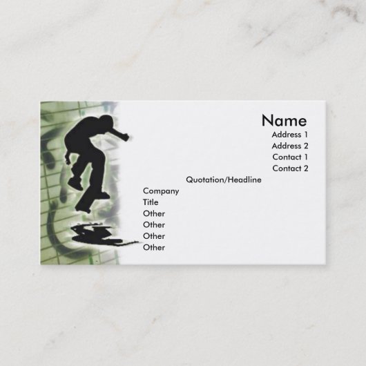 Skaterプロファイルカード 名刺 (正面)