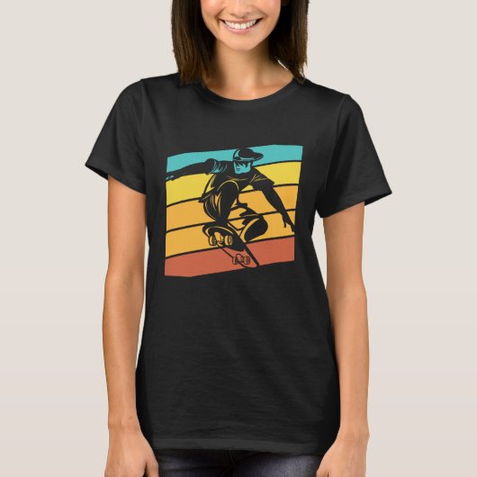 Skater Boy Skating Skateboard Stunt Boy Skater Tシャツ (正面)