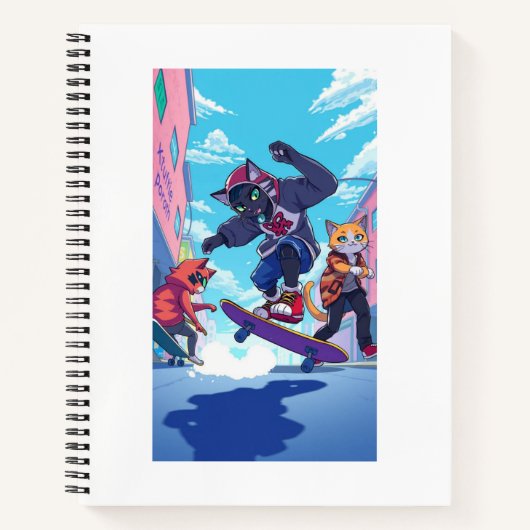 Skater Cats Sketchbook ノートブック (正面)