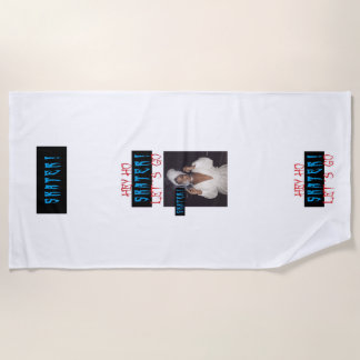 Skater! Company Shape Sexy Black Girl Smoke ビーチタオル