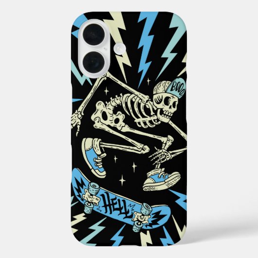Skater from Hell - Halloween Skateboard Case-Mate iPhoneケース (裏面)