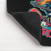 Skater Guitar T-rex Roar Roll Dinosaur For Boys Me マウスパッド (コーナー)