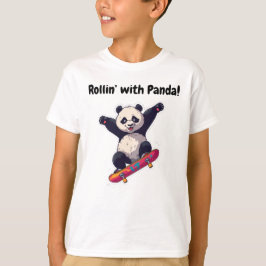 Skater Panda Kids T-Shirt – Cartoon Tee Tシャツ