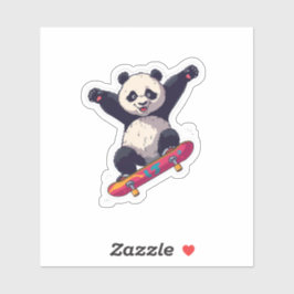 Skater Panda Sticker – Cartoon Decal シール