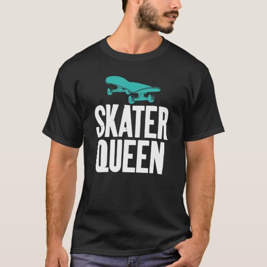 Skater Queen   Graphic Print for Skating Women Tシャツ (正面)