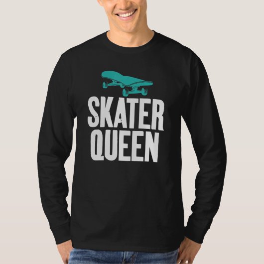Skater Queen   Graphic Print for Skating Women Tシャツ (正面)