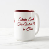 Skater Santa – The Coolest Claus in Town ツートーンマグカップ (正面右)