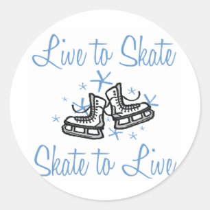 SkaterChick Live to Skate ラウンドシール