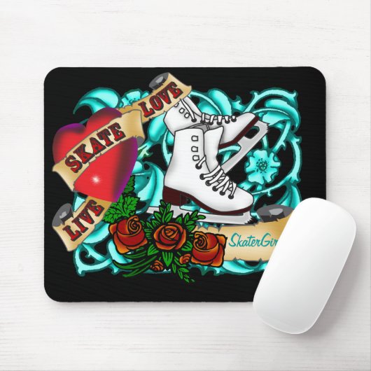 SkaterGirlの入れ墨のマウスパッド マウスパッド (マウス)