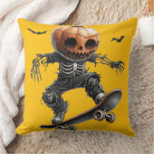 🎃 Skateur à Tête de Citrouille クッション (ブランケット)