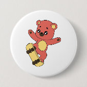 Skating Bear 缶バッジ (正面)