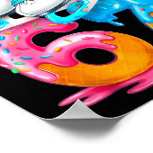 Skating Ice Cream Drip Number 67 Player 67th Birth ポスター (角)