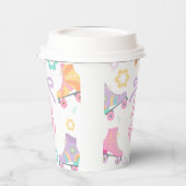 Skating Lets Roll Roller Skate Girl Birthday 紙コップ (左)