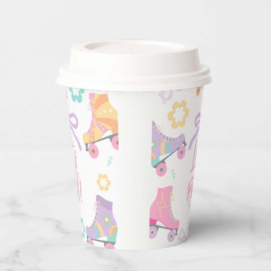 Skating Lets Roll Roller Skate Girl Birthday 紙コップ (左)