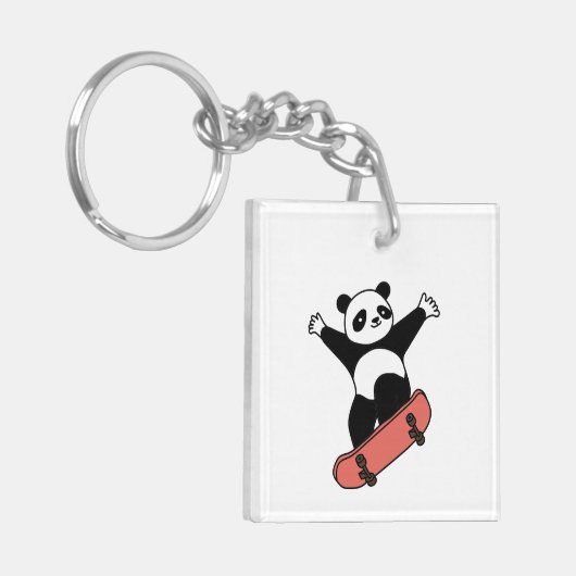 Skating Panda キーホルダー (正面左)