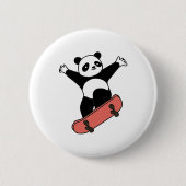 Skating Panda 缶バッジ (正面)