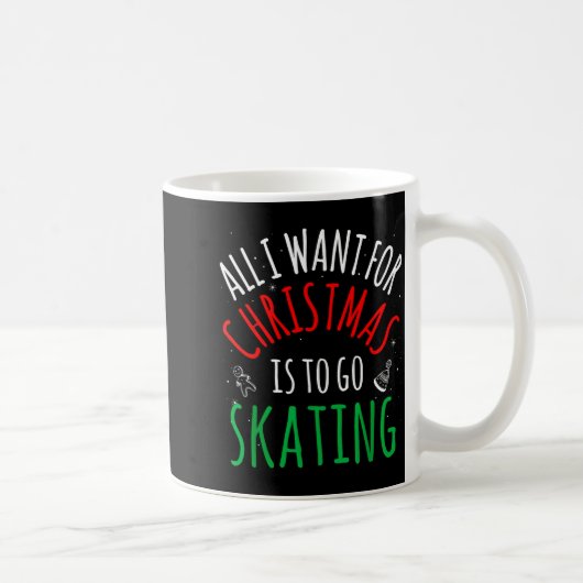 Skating Skate - Group Matching Family Christmas Fu コーヒーマグカップ (右)