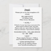 Skaymarts | ロマンチックな黄色の植物ウェディング招待状 招待状 (裏面)