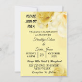 Skaymarts | ロマンチックな黄色の植物ウェディング招待状 招待状 (正面)