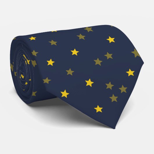 Skaymarts Navy Blue Golden Star Neck Tie ネクタイ (ロール)