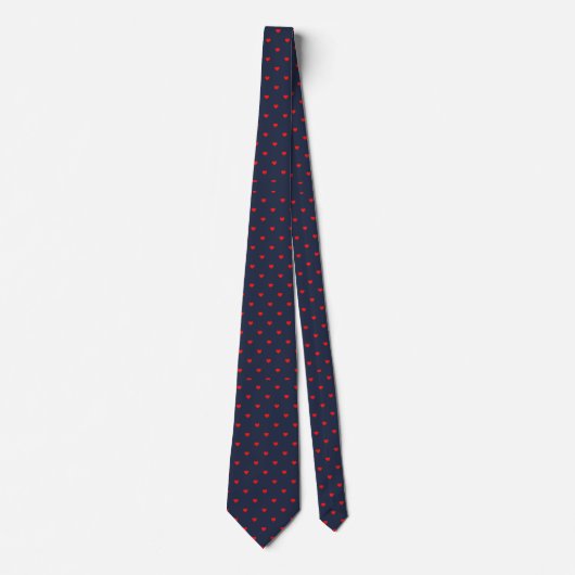 Skaymarts Navy Blue Red Hearty Design Neck Tie ネクタイ (正面)