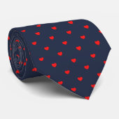 Skaymarts Navy Blue Red Hearty Design Neck Tie ネクタイ (ロール)