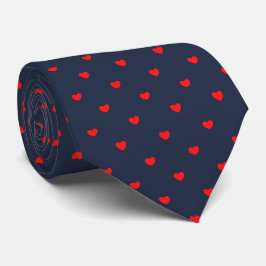 Skaymarts Navy Blue Red Hearty Design Neck Tie ネクタイ