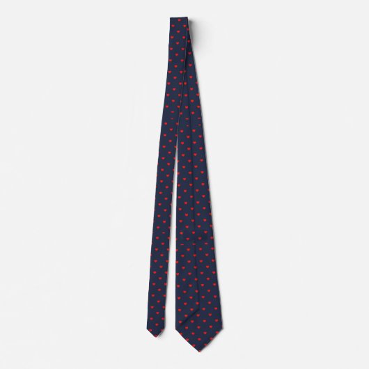 Skaymarts Navy Blue Red Hearty Design Neck Tie ネクタイ (裏面)