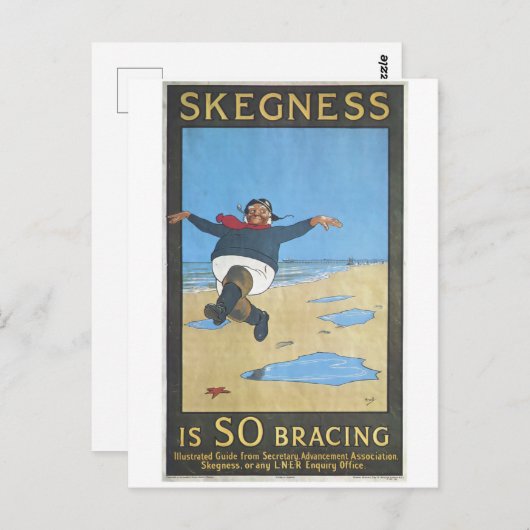 Skegness Englandシーサイドヴィンテージ旅行はがき ポストカード (正面/裏面)