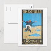 Skegness, England Vintage Travelポスター ポストカード (正面/裏面)