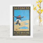 Skegness, England Vintage Travel Poster カード (黄色い花)