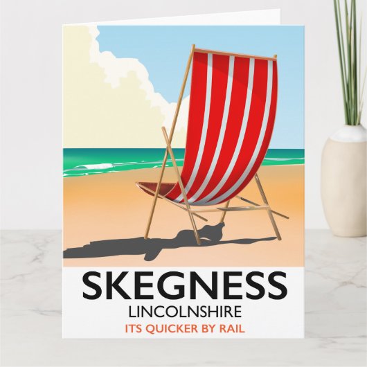 Skegness Lincolnshireビーチポスター カード (正面)