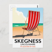 Skegness Lincolnshireビーチポスター ポストカード (正面/裏面)