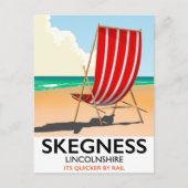 Skegness Lincolnshireビーチポスター ポストカード (正面)
