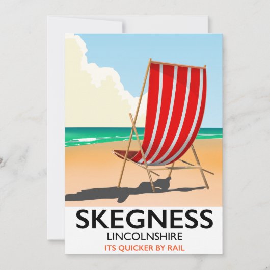 Skegness Lincolnshireビーチポスター 招待状 (正面)