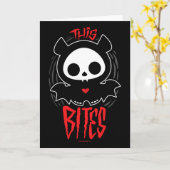 Skelanimals ディエゴ Tシャツ This Bites 赤 ハロウィーン スプーク カード (黄色い花)