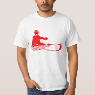 skeleboarder。 赤い tシャツ