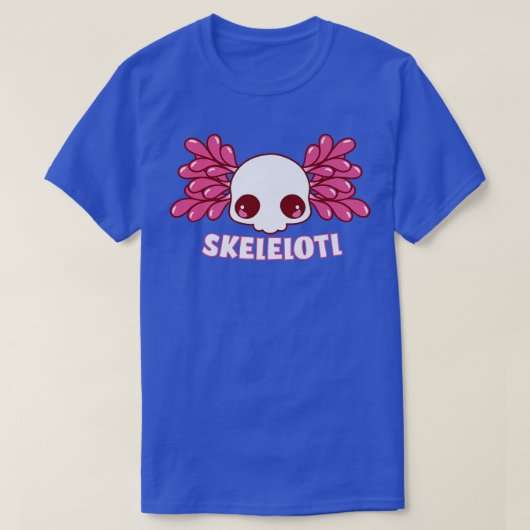 Skelelotlおもしろいかわいいスケルトン可愛いAolotl恋人  Tシャツ (デザイン正面)