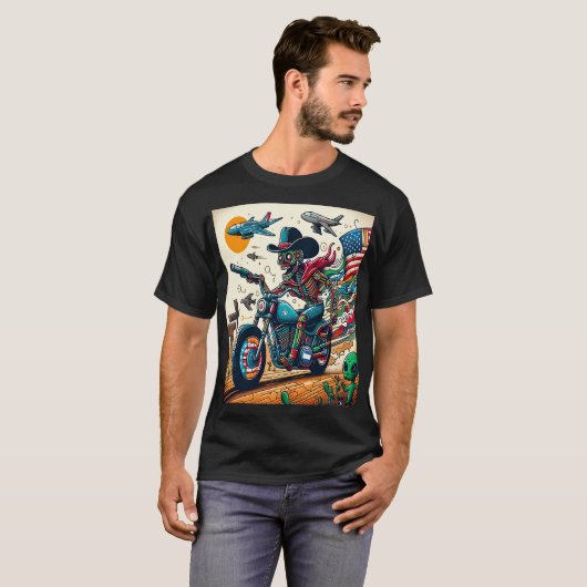Skeletal Rider on an Apocalyptic Journey Tシャツ (正面フル)