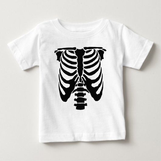 SKELETON – リブケージと脊髄 ベビーTシャツ (正面)