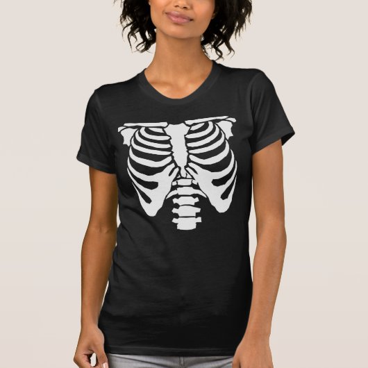 SKELETON – リブケージと脊髄 Tシャツ (正面)