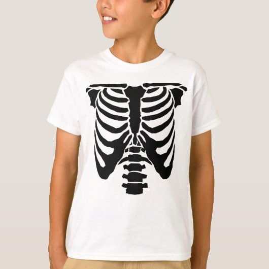 SKELETON – リブケージと脊髄 Tシャツ (正面)