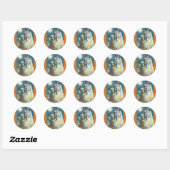SKELETON 結婚 IN CEMERY STICKERS ROUND ラウンドシール (シート)