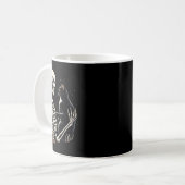 Skeleton 遊 With Cat GraphicスカルCat Garp コーヒーマグカップ (正面左)